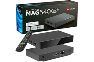 LA TAG MAG 540w3 Linux 4K IPTV Set Top Box with Dual-Band 5G WiFi (802.11ac 2T2R) Internet TV IP Receiver Supporting HEVC 4K HDR 540 UHD MAG540w3 UK Plug