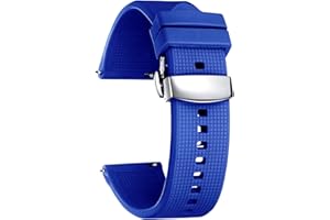 BINLUN Cinturini per Orologi in Silicone Cinturini di Ricambio per Smartwatches 18mm 19mm 20mm 21mm 22mm 24mm Cinturino in Gomma a Sgancio Rapido per Uomo e Donna con 8 Colori