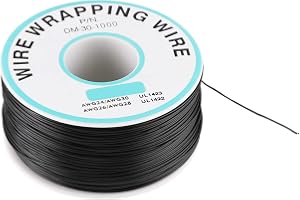 Hyuduo Elkabel 30 AWG svart silikonkabel 0,25 mm², flexibel högtemperaturkabel för elektronik, 250 meter, isolerad konservera