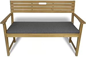 ‎ROLLMAYER Rollmayer Bankkissen Bankauflage Sitzkissen Bankpolster Auflage für Bänke in Haus und Garten Kollektion Melange, 1 Stück (Grau 68, 120x40x8cm)