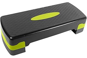 SATHYCHANPY Stepper d'exercice, Planche Aérobic, Stepper Aerobic Step de Fitness Hauteur Ajustable 10 cm/15 cm Surface Antidérapante, Step Board, Planche de Step,adapté pour l'aérobic, Exercice,Fitness,Yoga,Gym