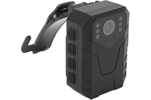 PYHODI Telecamera Corpo di Polizia HD 1296P, I826 1296P HD Visione Notturna Rilevazione Movimento Registrazione in Corpo Indossato Fotocamera Clip Posteriore Design Leggero Portatile
