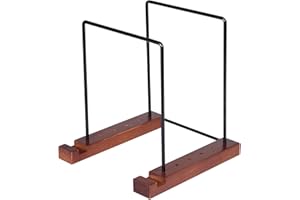 Furtryvl Wood Vinyl Record Storage Stand, Display Holder for Desktop Album Storage LP DVD