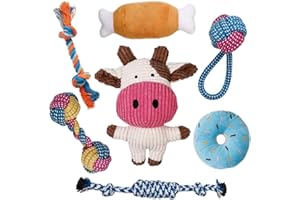 HOMESOFT LOT 7 Jouets INTERACTIFS pour Chiots ET Petits Chiens, Lancer, Tirer et Macher. Vendeur Français et Stock en France