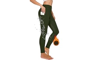 HAVIDETO Legging d'équitation d'hiver pour femme - Pantalon d'équitation thermique pour femme - Doublure en polaire - Imperméable - Avec poche pour téléphone portable - Passants de ceinture