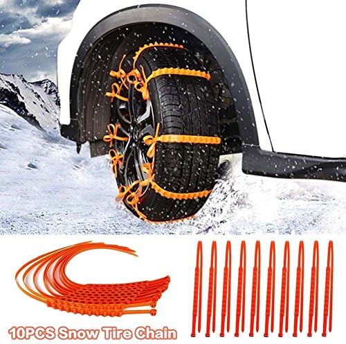 WISEUK 10PCS Car Universal Anti-Skid Winter Tire wheels Snow Chains Cars/SUV For Car Styling Anti-Skid Autocross Tire Snow Chains