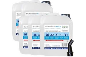 ‎BIOFAIR BioFair 25 Liter (5 x 5L Kanister) Destilliertes/demineralisiertes Wasser nach VDE 0510