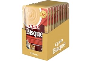 INABA CHURU Cat Ciao Bisque Receta Pollo Y Ternera 12X 40GR