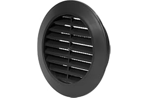 Vent Systems 70 mm / 2.75" Inch - Black Door Air Register - Ventilation Grille - Indoor Vent Grates - Bathroom, Cabinet, Garage Through The Door Vent Cover