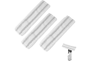 Frogetu 3 Stück Ersatzmikrofaser Wischbezug Kompatibel für Karcher WV1 WV2 WV5,für Kärcher Fensterreiniger Ersatzteile,Fenstersauger Sprühflasche Zubehör,Entfernt Effektiv Schmutz