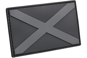 2AFTER1 Blackout Alabama AL State Flag USA Scotland PVC Morale Tactical Rubber Patch