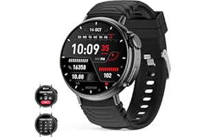 MISIRUN Smartwatch Uomo Ultra 1.52” HD rotondo con chiamate e Risposta ,lettore musicale, tracker di attività impermeabile,Sonno, Orologio Intelligente Fitness con 120 modalità sportive per IOS Android