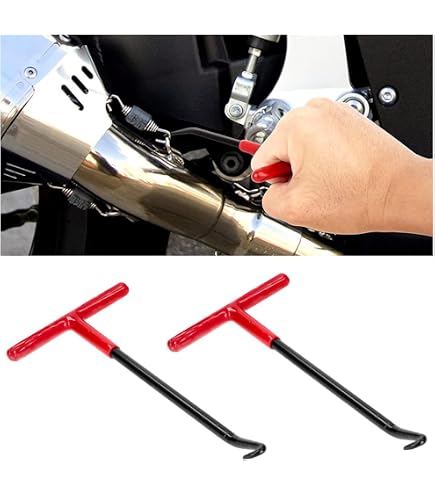 Giantree Gancio A Molla Per Moto E Scooter | Tenditore A T 16x8 Cm In Acciaio Con Impugnatura In Gomma - 2