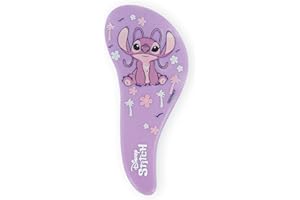 Disney Brosse Démêlante Bébé Enfant Angel – Lilo & Stitch – Cheveux Fins, Bouclés, Épais - Dents Souples, Massage Cuir Chevelu – Accessoire Cheveux, Soin, Toilette - Produit Officiel