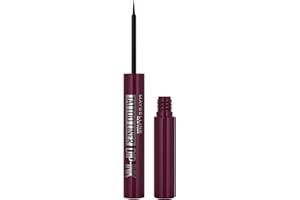 Maybelline New York - Eyeliner Liquide Waterproof - Couleur Intense Tenue Longue Durée 24H - Sans Transfert - Applicateur Feutre Précis - Tattoo Liner Dip Ink - Teinte : Burgundy Boost (violet)