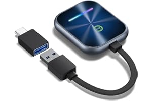 KUKIHO Wireless 2-in-1 Carplay & Android Auto Adapter | Convert Wired Connections to Wireless | Universal Compatibility for Android Auto and Carplay Enabled Cars