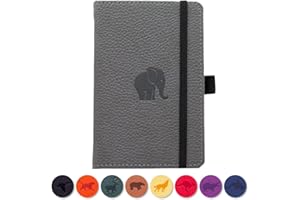 DINGBATS* NOTEBOOKS Dingbats* Quaderni - Quaderno Tascabile A Righe Con Animali Selvatici, Elefante Grigio, A6 - Carta A Prova Di Inchiostro Color Crema 100 G/mq