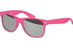 Balinco Lunettes de soleil Nerd UV400 CAT 3 CE Rubber style rétro Lunettes vintage unisexes avec charnière à ressort pour femmes et hommes (différentes)