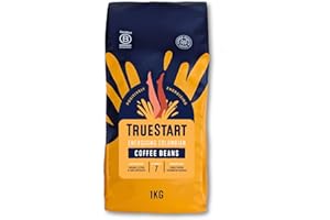 TrueStart Coffee Beans Smooth Energising Colombian 1kg – Mycotoxin-Free Ground Coffee, Smooth & Sweet Medium Roast Fresh Espresso Beans, Single Origin Columbian Arabica Ideal for Espresso Lovers