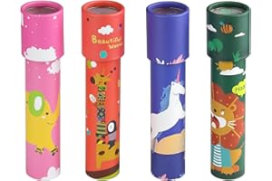 Delsen 4 caleidoscopios para niños, caleidoscopios clásicos, juego clásico, juguete educativo para niños, juguete de fiesta, juego educativo, rompecabezas telescópico prisma para niños y niñas