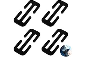 HEILOK 4 PCS Car Seat Belt Clips Adjuster Metal Car Seat Belt Locking Clip Safety Seat Belt Shoulder Stopper Buckle to Relax Shoulder Neck for all kinds of Car Seat Belt (7cm)