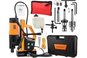 Kernbohrmaschine Bohrmaschine Standbohrmaschine Bohrfutter Magnetbohrmaschine für Metallbearbeitung mit Ständer, B16 Aufnahme, Morsekegel und Weldon Aufnahme MELVER MV-50C II