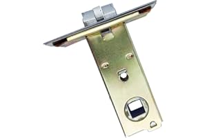 Qrity 55mm Tubular Latch, Mute Door Sprung Latch with Stainless Steel Panel, for Internal Doors, Lever Door Handles