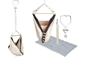 ‎AMAZONAS AMAZONAS - Kangoo Set Door Clamp | 4-in-1 Babyhängematte und Federwiege mit Inlay Sunny Grey | Beruhigend und entwicklungsfördernd | TÜV-Zertifiziert, Belastbar bis 15 kg