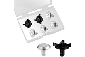 AIEX 7pcs Motorcycle Helmet Screws, Motorcycle Helmet Visor Screws Helmet Visor Clips Motorcycle Helmet Accessories (Black, Silver)