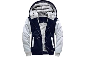 LBL LEADING THE BETTER LIFE LBL Homme Hiver Chaud Sweats à Capuche Zippé Épaisse Veste de Manches Longues