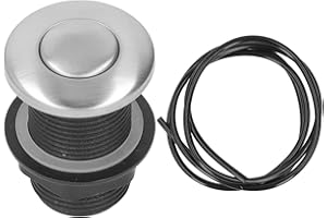 TOPINCN Lavello Top Interruttore Aria Pulsante in Acciaio Inox Smaltimento dei Rifiuti Lavello Interruttore Aria con Tubo da 1,5 M per Scaldabagno Elettrico