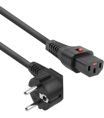Câble électrique ACT AK5151 Zwart 2 m Fiche CEE7 / 7 C13
