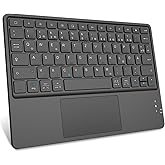 m.tk moveteck Kablosuz Bluetooth Touchpad Klavye, Tablet Telefon iPad ile Uyumlu, Siyah