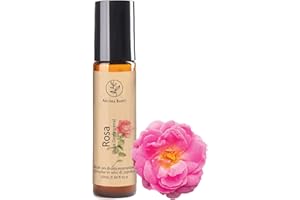 Roll On Olio Essenziale Rosa Damascena AROMA BANO Diluito In Olio Di Jojoba Pronto per l'uso 10ml -100% naturale Ideale Per Aromaterapia (Roll On Olio Essenziale Rosa Damascena)