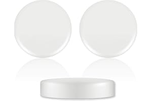 RCOCIO Tapas de plastico ajustables para vasos de yogurt / Pack 24 tapas para tarro de yogurteras de 143ml y 150ml para vasos 58mm de diametro