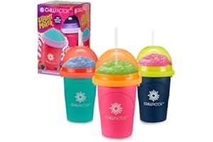 Bandai Chillfactor - Taza de Granito con Paja, Color Aleatorio, Vendido por Unidad, fabricación de Helados caseros - Taller de Cocina Creativa para niños 3 años o más - Atelier Granita