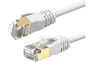 Reulin 6 m Cat 7 A Ultra cienki – Gigabit Ethernet kabel sieciowy, prędkość do 40 Gb/1000 MHz, kompatybilny z Cat5, Cat5e, Cat6, Cat7, Cat7 Cat7A+, do modemu przełącznika, szybkiej sieci