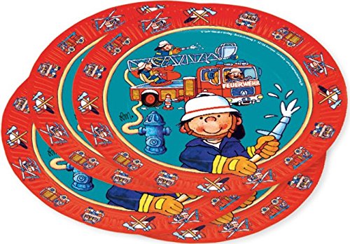 58-tlg. Partyset Feuerwehr Mottoparty für 8 Kinder – Partygeschirr und Deko - 2
