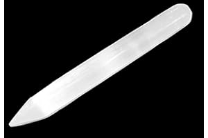 GEOFOSSILS 13.8cm Selenite (Satin Spar) Wand/Reiki Point