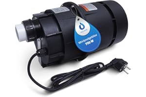 AQUADE Whirlpool Air Blower Quiet Pneumatic 700 W - Whirlpool Blower Bathtub - Air Blower Outdoor Whirlpool / Garden / Outdoor Whirlpool Blower: 700 W 230 V