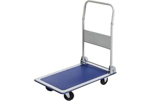 MISTRAL Carrello con Pianale Pieghevole in Acciaio, Portatutto con 4 ruote da trasporto con portata massima 150 kg