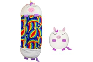 YLJYST Grand Sac de Couchage Animal de Dessin animé et Oreiller de Jeu 165×60cm Enfants Jeux de Couchage de Jeu Sac de Couchage Oreiller 2 en 1 Un Cadeau Surprise pour Les Enfants
