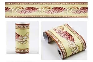 GouieRylin Carta da parati autoadesiva per bordo del bagno, impermeabile, bordi per pareti della cucina, in PVC, rimovibile, bordo delle piastrelle vite rossa 10cm X 900cm