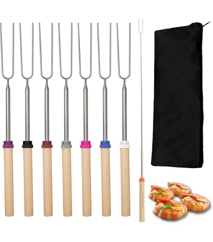 20 Pezzi Spiedini Acciaio Inox per Barbecue, 30cm Spiedini Piatti Antirotazione per Arrosticini e Panettone, con Panno Pulizia, Set Metallo per Kebab