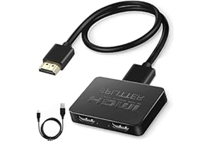 Beiyan HDMI Splitter 2 Monitore Gleichzeitig, 4K 30HZ HDMI Splitter 1 in 2 out (NOT Extend) für PS3/4, Xbox, Sky, DVD, HDTV, Projektor