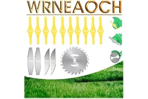 WRNEAOCH 15 PCS Strimmer Blades Lawn Mower Blades Metal Blade Strimmers Replacement Accessories for Outdoor Tough Weeds Undergrowth Grass Cutting