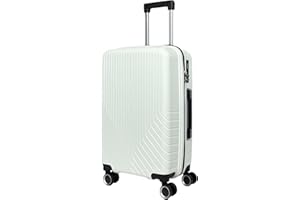 MY TRAVEL BAG Hartschalen-Koffer Trolley Reisekoffer(M/L/XL/XXL oder Set) 4 Doppel-Rollen (L (62cm), Weiß)