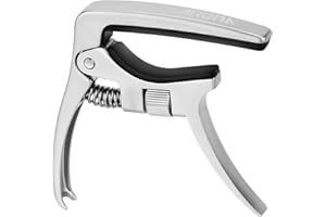 Aroma Capodastre Professionnel de guitare à Tension réglable avec Déclencheur pour Guitares Acoustiques et Électriques 6 Cordes avec Extracteur de Chevilles de Chevalet