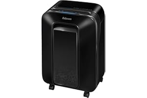 Fellowes Destructeur Powershred LX201, destructeur de Documents Coupe Micro 12 Feuilles pour Petites Entreprises et télétravail, Technologie SafeSense, 100% Anti-bourrage Papier - Noir