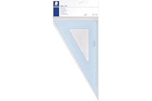 Staedtler Mars 567 31-60 - Cartabón (60º/30º), de plástico azul transparente, graduado, bisel glaseado. Longitud 31 cm